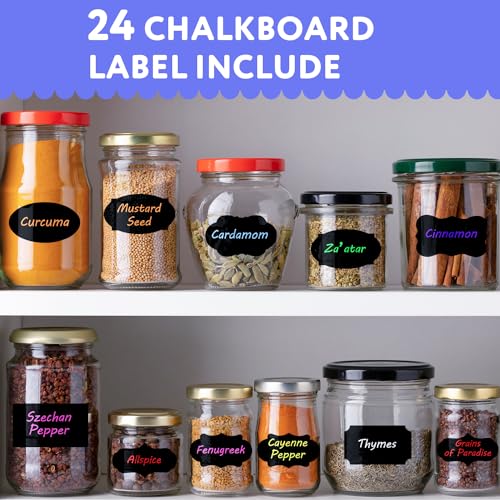  TFIVE Chalk Markers - 8 Color and 24 Labels - Dry & Wet Erase  Chalk Marker Pens for Chalkboards, Signs, Windows, Blackboard, Glass,  Mirrors, Liquid chalkboard markers with Reversible Tip 