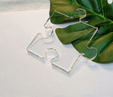 Acrylic Router Template,Puzzle Piece Serving Board Router Template for Charcuterie Home Kitchen Cutting Board Handle (Large) Yuxuanish