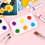 8 PCS White Plastic Paint Tray Palettes, Watercolor Palette Painting Tray for Painting Party, DIY Craft and Art Painting Tamaki