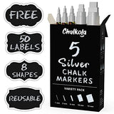 Chalkola Artist Bundle - 5 Black Variety + 5 Silver Variety Chalkola