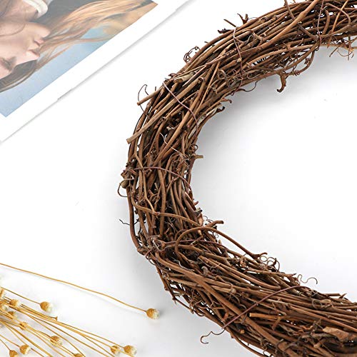 TRRAPLE 6Pcs Grapevine Wreath, Vine Branch Wreath DIY Crafts Rattan Wreaths Decorative Wooden Twig for Holiday Home Wedding Party Decor, 6 Inch - WoodArtSupply