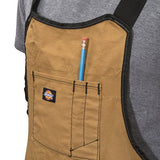 Dickies 16-Pocket Workshop Bib Apron, Durable Canvas Construction, Reinforced Edges, Adjustable Belt, Grey/Tan Dickies