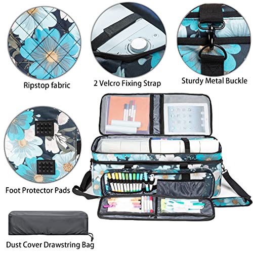 AMOIGEE Double-Layer Carrying Case for Cricut Maker 3, Cricut Explore 3/Explore Air 2, Cricut Accessories, Cricut Bag with Dust Cover AMOIGEE