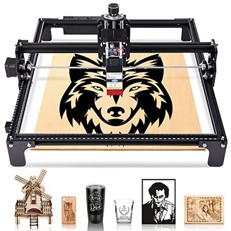 4240 Laser Engraver, 20W Laser Engraving Cutting Machine, Laser Machine 5W Output Power, Laser Cutter for Metal and Wood with 16.5”x15.75” Large CAMXTOOL