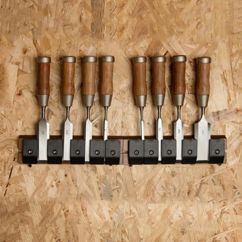 O'SKOOL Modular Chisel Rack DIY Kit, Chisel Holder Kit for Gouges, Screwdrivers, Planer blades, files -10 Pack - WoodArtSupply