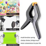 ONDY 2 Pack Of 9” Large Spring Clamps Heavy Duty Nylon Muslin Woodworking Clamps Photo Studio Backdrops Backgrounds Clamps Set, the Jaws Have a ONDY