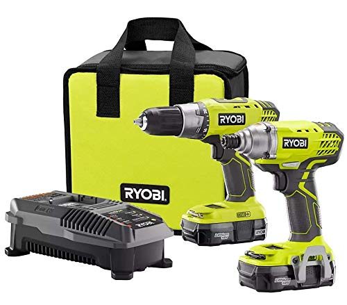 Ryobis Tools RYOBI 18V ONE+ Lithium-Ion Cordless DrillDriver and Impact Driver Combo Kit (2-Tool) with (2) Batteries - WoodArtSupply