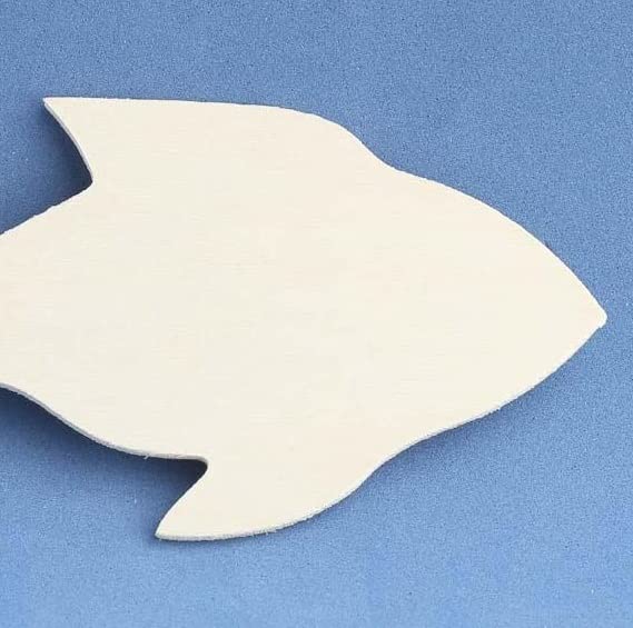 Pack of 24 Unfinished Wood Fish Cutouts by Factory Direct Craft - Fish Blank Wooden DIY Shapes for Scouts, Camps, Vacation Bible School, & Birthday Factory Direct Craft