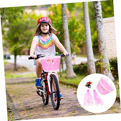 BESPORTBLE 4PCS Kid Scooter Girls Suit Kid Bike Basket Kids'+Bicycles Basket for Kids Bike Bike Basket Bike Tassels Bike Ring Horn Kids Bicycle BESPORTBLE