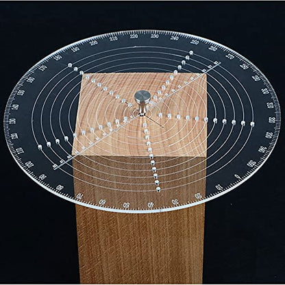 8" Round Center Finder Compass Drawing Maker, Wood Turning Lathe Tools Accessories Woodworking Circle Tool