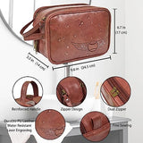 UBMPJ Personalized Toiletry Bag for Men Custom PU Leather Travel Shaving dopp Kit Laser Engraved Name/Initial Gift For Birthday, Fathers Day, UBMPJ