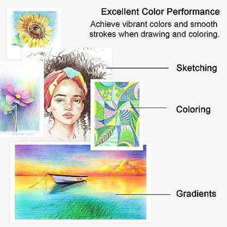 520 Colored Pencils, Rich Pigmented Soft Core Coloring Pencils, Pre-sharpened Color Pencil Set with DIY Color Chart, Artist Quality Colored Pencils Lelix