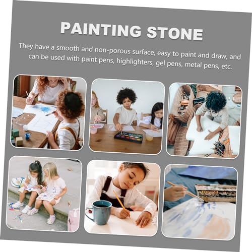 KALLORY 10pcs Painting Pebbles River Polished Pebbles Smooth Rocks for Painting Rock Painting for Kids Painting Rocks for Kids Bundle River Painted KALLORY