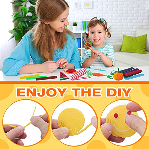 Loppdece 600 Pcs Wax Craft Sticks for Kids,Bendable Sticky Wax Yarn Sticks in 13 Colors,Reusable Molding Sculpting Sticks with Plastic Storage Box Loppdece