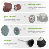 Huepar Tools Rotary Tool Accessories Kit, 510Pcs Accessories Kit,1/8 inch(3.2mm) Diameter Shanks, Universal Accessories for Easy Cutting, Sanding, Huepar Tools