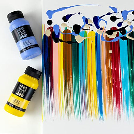 Liquitex BASICS Acrylic Fluid Paint, 12 x 118ml (4-oz.) Bottle Set Liquitex