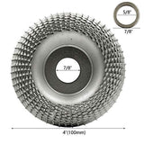 Winbyoan Wood Carving Disc Grinder Shaping Disc 7/8 Inch Bore Wood Tungsten Carbide Grinding Wheel Carving Abrasive Disc for Sanding Carving Shaping Winbyoan
