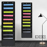 Hanging Wall File Folders Holder Organizer 10 Pocket for Office Home School or Studio Storage Pocket Chart Cascading Fabric File Organizer with 3 Renashed