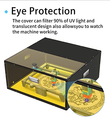 OUYZGIA Laser Engraver Aclyric Encloure 650x650x292mm Aclyric Shell Protective Cover kit for TTS-25 TTS-55 TT-5.5S TTS-10 Laser - WoodArtSupply