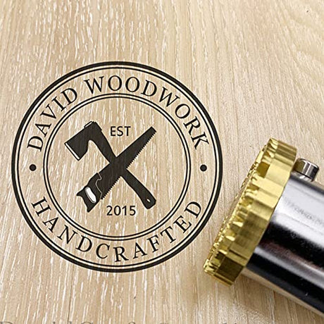 Arokimi Custom Electric Wood Branding Iron - Personalised Logo Stamp for Woodwork and Leather Craft (1"x1") Arokimi