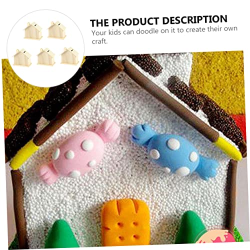 Toddmomy 15 pcs Small House Coin Bank House Craft Kit Unfinished Craft Houses Craft for Kids Unfinished Coin Bank DIY Coin Bank Kid Piggy Bank Doddle Toddmomy