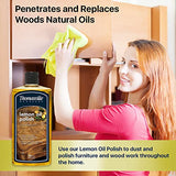 THOMASVILLE LEMON OIL POLISH - Natural Lemon Scented Wood Cleaner & Furniture Polish, Cleans, Renews, Restores & Rejuvenates Wood Surfaces, Protects Thomasville