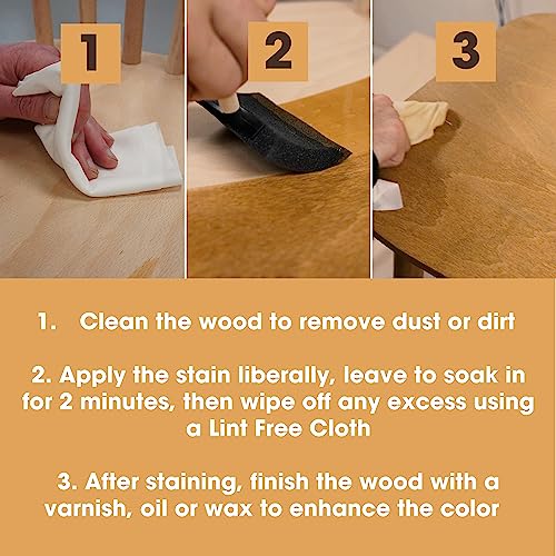 Furniture Clinic Wood Stain | Multiple Finishes | Fast Drying | Indoor and Outdoor Furniture and More | Water Based, Low Odor, Non-Toxic | - WoodArtSupply