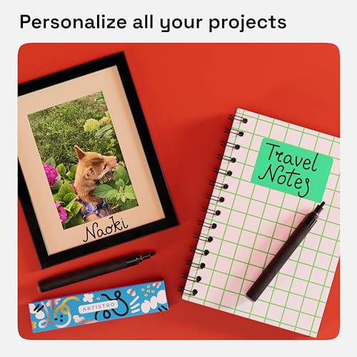 ARTISTRO 2 Black Acrylic Paint Pens for Rock Painting Ceramic Wood Glass Metal Plastic - 3mm Medium Tip Paint Markers Ideal for Labeling DIY Crafts ARTISTRO