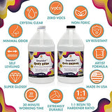 SmartArt Epoxy Resin 2 Gallon Kit | Easy to Use, Crystal Clear, Super Glossy, Durable, UV Resistant | for Arts & Crafts, Jewelry, Tabletops, Casting East Coast Resin