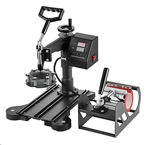 SHZOND Heat Press 8 in 1 Heat Transfer Machine, 15x15 Inch Swing Away Transfer Sublimation Heat Press Machine for T Shirts, Hats, Mugs and Plates (8 SHZOND