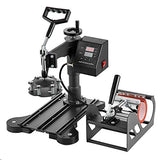 SHZOND Heat Press 8 in 1 Heat Transfer Machine, 15x15 Inch Swing Away Transfer Sublimation Heat Press Machine for T Shirts, Hats, Mugs and Plates (8 SHZOND