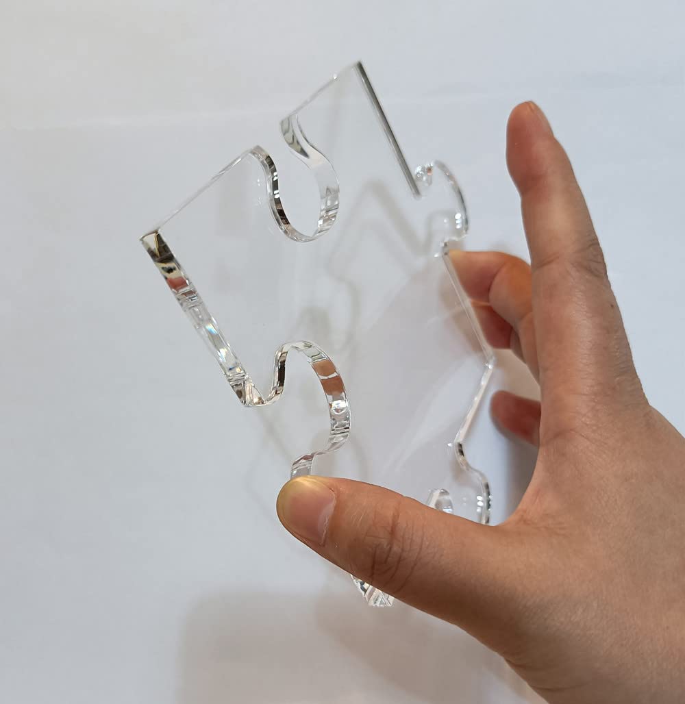 Acrylic Router Template,Puzzle Piece Serving Board Router Template for Charcuterie Home Kitchen Cutting Board Handle (Large) Yuxuanish