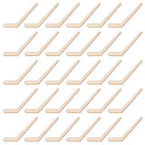 OLYCRAFT 30pcs Unfinished Wood Hockey Stick Blank Wood Slices Hockey Shape Wooden Pieces Unfinished Blank Slices Natural Wood Cutouts for DIY Project OLYCRAFT