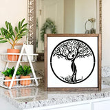 Tree Stencils Tree of Life Stencil for Painting on Wood Airbrush Natural Plants Small Palm Tree Drawing Templates for Canvas Wall Floor Decor DIY Art Pkqon