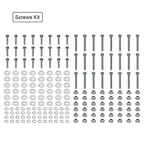 vikofan 8 Pcs Workbench Bracket Kit Sturdy Steel Angle Brackets Multi-Angle Joint Fastener Shelf Fit for Desk Edge & Box & Wood Beam with Screws vikofan