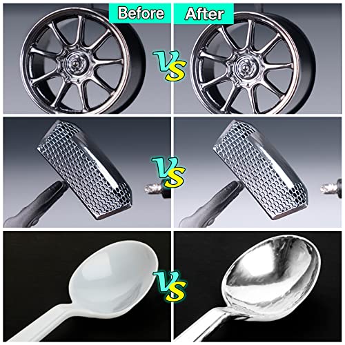 5 Chrome Paint Pen - Mirror Chrome Marker for Plastic Model Metal Repair Kit Tire DIY, Liquid Chrome Pen, Metallic Silver Permanent Marker DAPAWIN