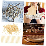 VOSAREA 3 Hardwood Square Dowel Math Counting Stick Toy Model Material Rods Modeling Stick Candy Making Sticks Craft Wood Dowels Wood Popsicle Stick VOSAREA