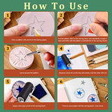 Keadic 41 Pieces Rubber Stamp Making Kit, Includes 2 Rubber Stamps Carving Blocks, 3 Carving Tools & Whetstone, Tracing Papers, Brayer Roller, Block Keadic