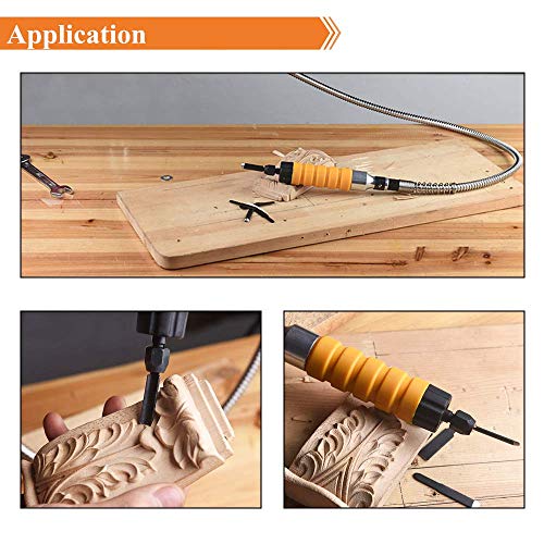 YUCHENGTECH Electric Chisel Carving Tool Electric Wood Chisel Electric Woodworking Chisel Carving Tool Machine (Host +Chisel + shaft) YUCHENGTECH