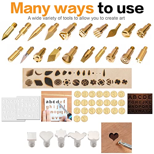 82 PCS Wood Burning Accessories for Pyrography Pen Wood Embossing Carving DIY Crafts Tuijodaix