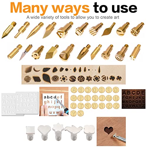 82 PCS Wood Burning Accessories for Pyrography Pen Wood Embossing Carving DIY Crafts - WoodArtSupply