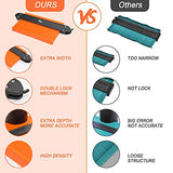 Contour Gauge Duplicator with Lock, Widen Shape Duplication Gauge Tool 5”& 10”, 2 Pack Master Outline Measuring Plastic Ruler for Corners, Feir