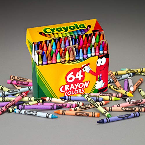 Crayola Crayons, Crayon Box with Sharpener, 64 ct - WoodArtSupply