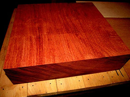 Parahita Store - 1 Pcs 8" X 8" X 3" Thick Kiln Dried Exotic Bubinga Bowl Blanks Lumber Lathe Wood - Premium Quality Wood - Wood Working - Unfinished