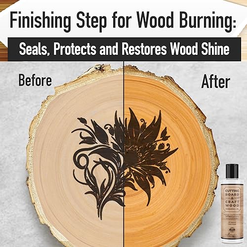 Cutting Board and Craft Wood Finishing Oil - 8oz Food-Safe Mineral Oil with Citrus Scent - Made in USA - Natural Conditioner for Cutting Boards, Samorillo