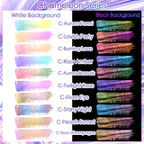 Ceya Chameleon Mica Powder, 1.8oz/ 50g Aurora Borealis Chrome Nail Powder, Cosmetic Grade Pearlescent Effect Color Shift Pigment for Epoxy Resin, ceya