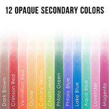U.S. Art Supply 12 Color Secondary Opaque Colors Acrylic Airbrush, Leather & Shoe Paint Set with Reducer & Cleaner 1 oz. Bottles US Art Supply