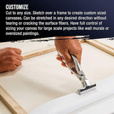 U.S. Art Supply 63" Wide x 2 Yards (6 Feet) Long Unstretched Canvas Roll - 100% Cotton, 12-Ounce Triple Primed Gesso, Acid-Free - Pro Artist Quality, U.S. Art Supply