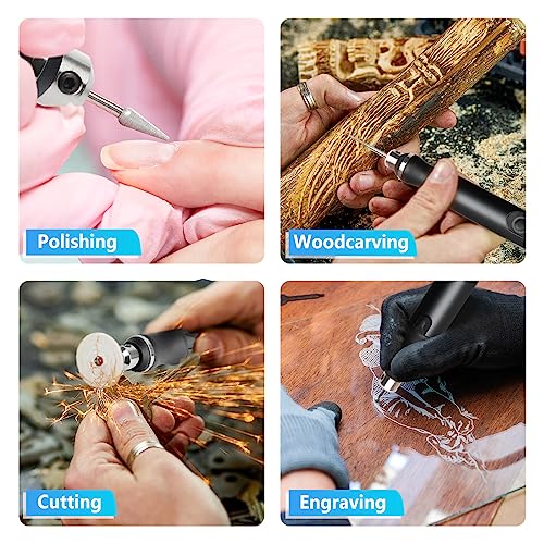 PTUI Electric Engraving Pen with 36 Bits, USB Rechargeable Cordless Engraving Machine, Portable DIY Rotary Engraver for Jewelry Wood Glass Stone