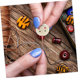 Operitacx 20pcs Doll Wooden Beads Wooden Beads Bulk Kids Beads Face Wood Spacer Beads Doll Head Beads Wooden Head Beads Smile Spacer Beads Crafts for Operitacx